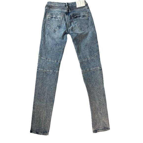 True Religion Jeans Mens 28x33 Blue Rocco Relaxed Skinny Acid Wash white tag - Picture 2 of 8